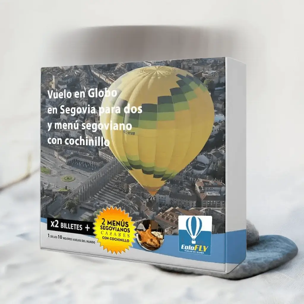 Caja Regalo Vuelo en Globo y cochinillo para 2 en Segovia