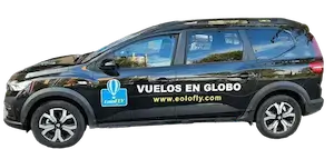 Coche para ir a volar en globo en Segovia