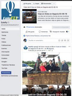 Publicación de tus fotos y video el mismo día del Vuelo en Globo